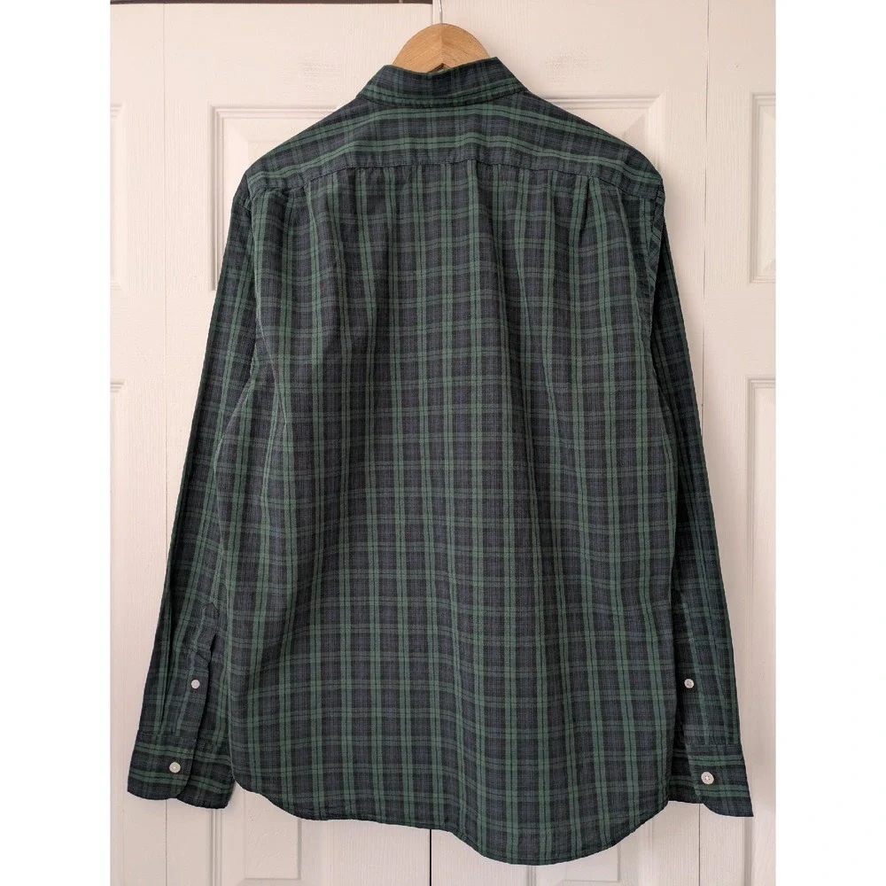 J. Crew Factory Slim flex casual shirt Mens Large Forest Black‎ NWT $89 BI050